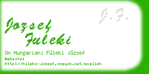 jozsef fuleki business card