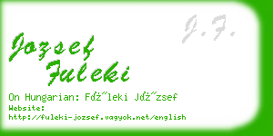 jozsef fuleki business card